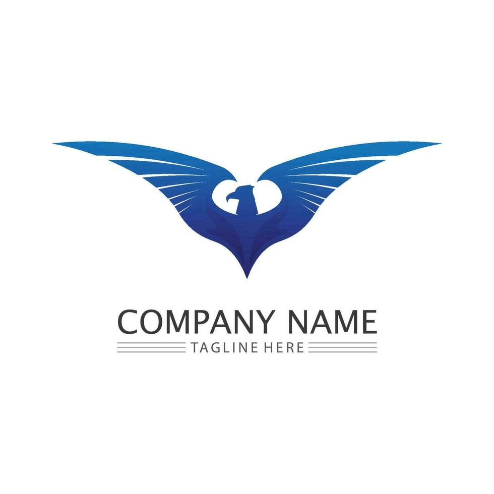 Falcon Eagle Bird Logo Template Vector Icon