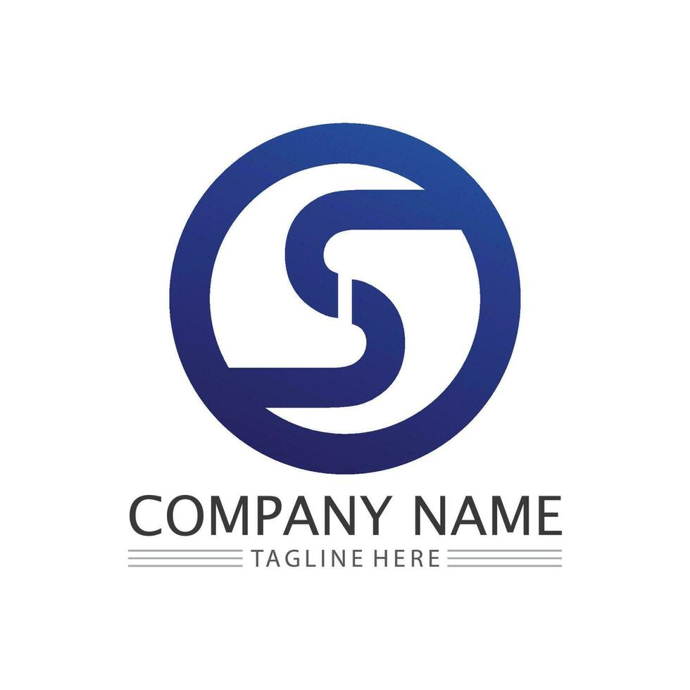 Business corporate letter S logo design vector. vector