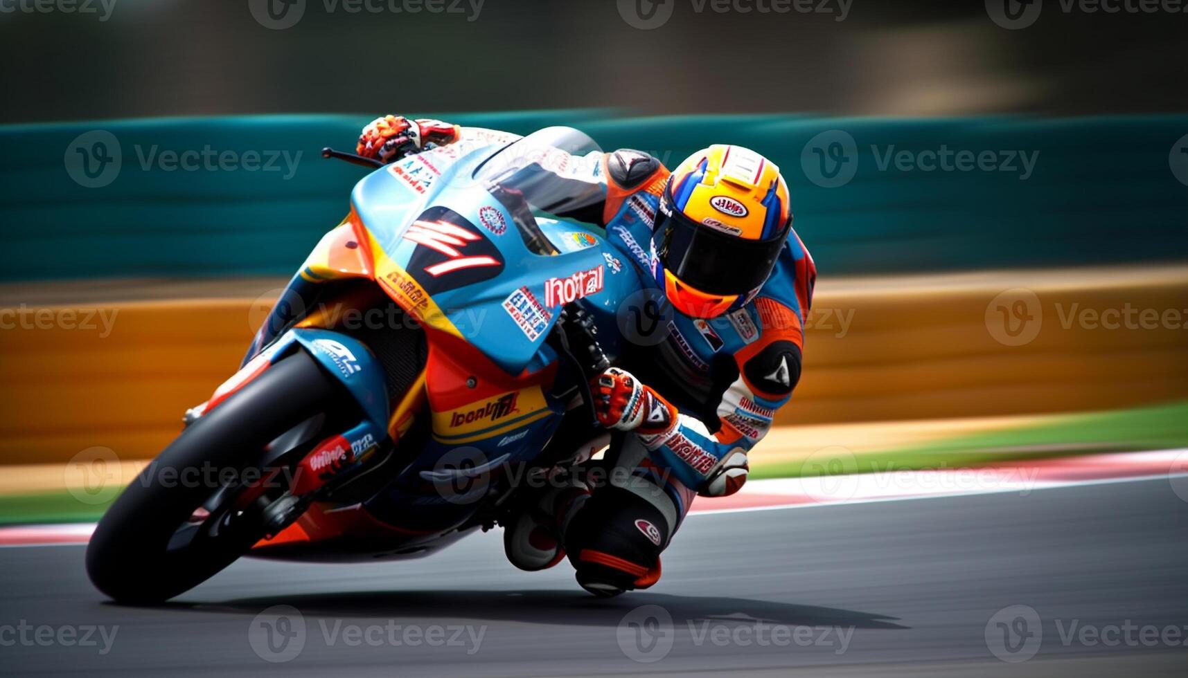 Extreme sports championship motorcycle racing success outdoors generated by AI photo