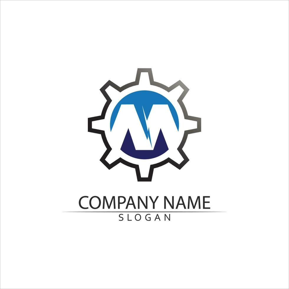 M Letter Logo Template vector