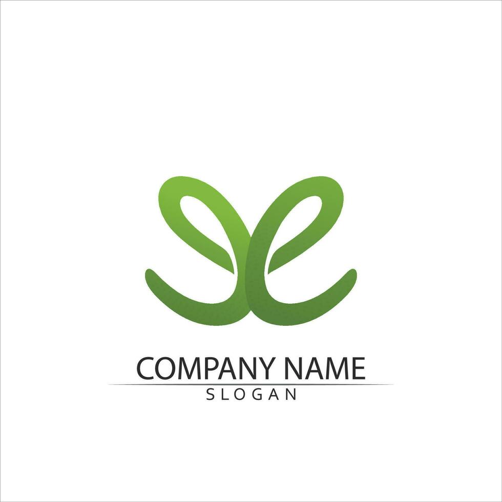 Vector e  Abstract icons for letter E logo