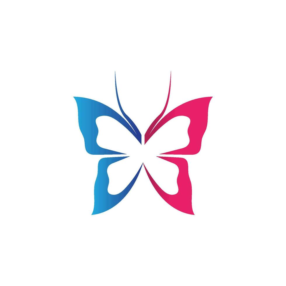 Vector Butterfly conceptual simple colorful icon Logo Vector Animal Insect