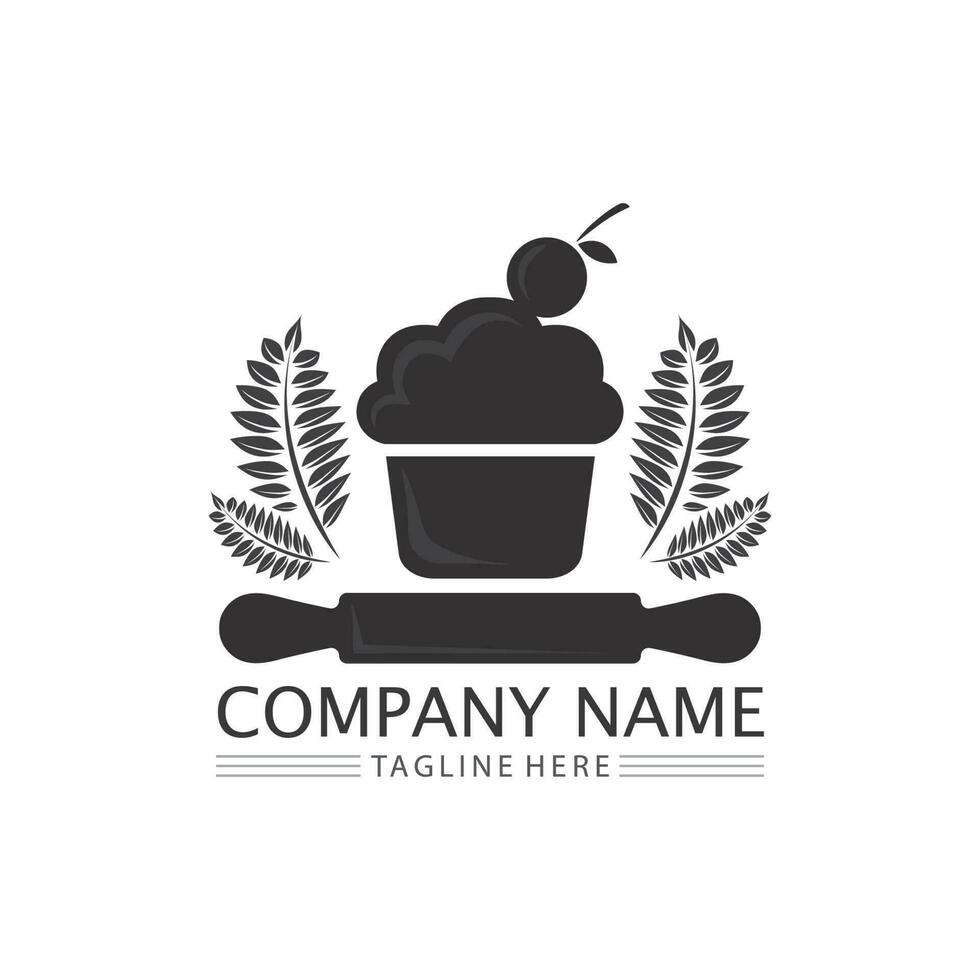 Cakes and Bakery icon logo design food vector bread vector, and symbol and icon food