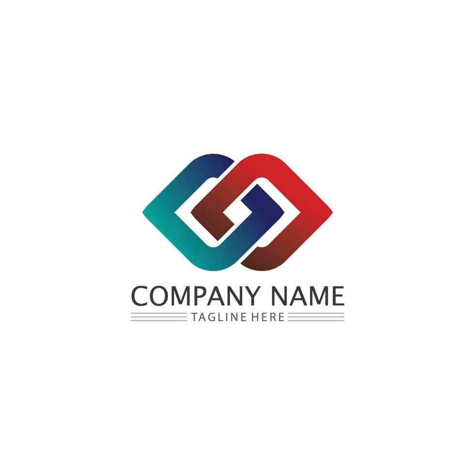 Logotipo de diseño infinito y 8 icono, vector, signo, logotipo creativo para empresas y símbolo de infinito corporativo vector