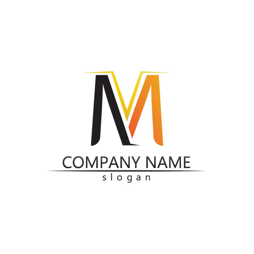 M Letter Logo Template vector