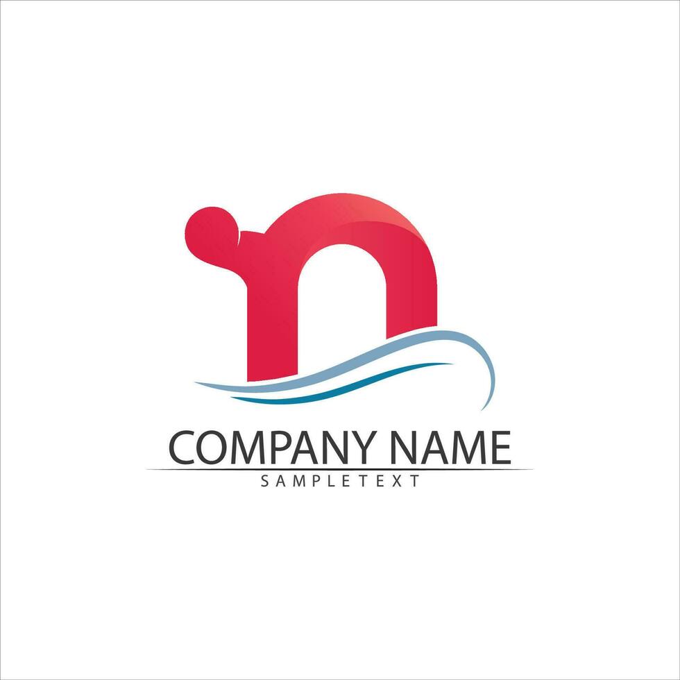 N Letter Logo Template vector