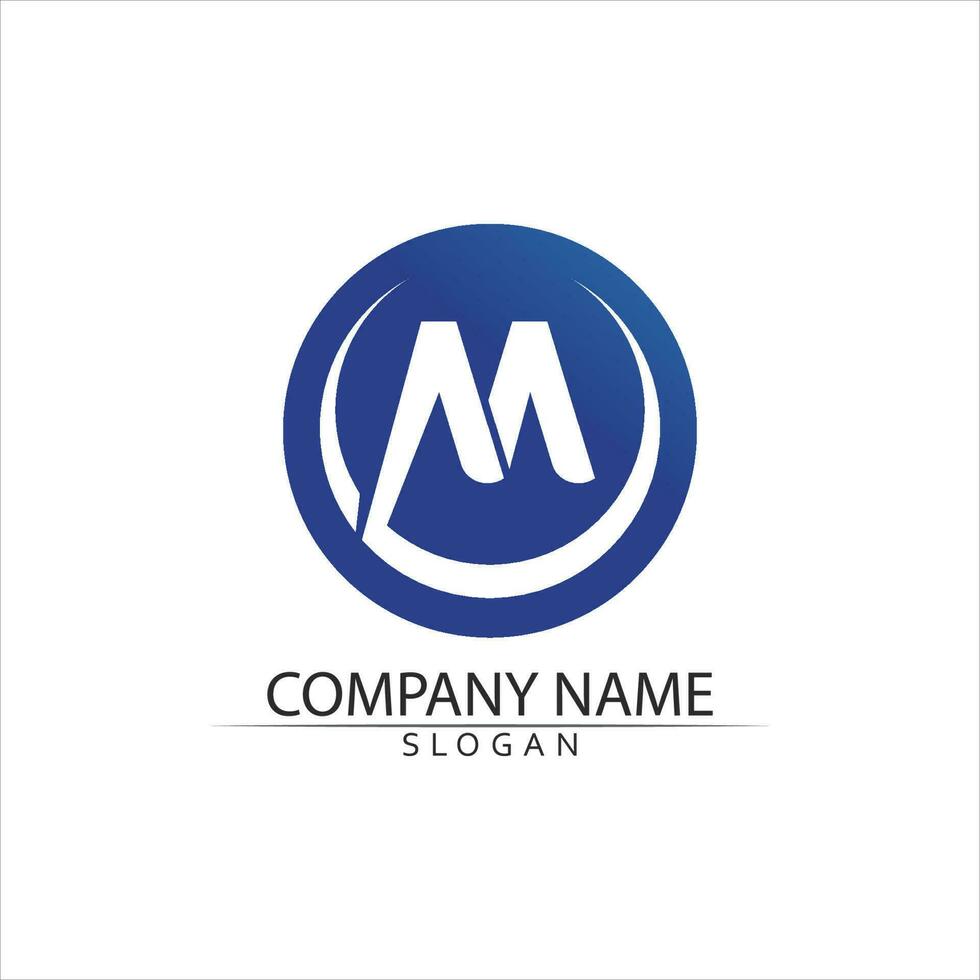 M Letter Logo Template vector