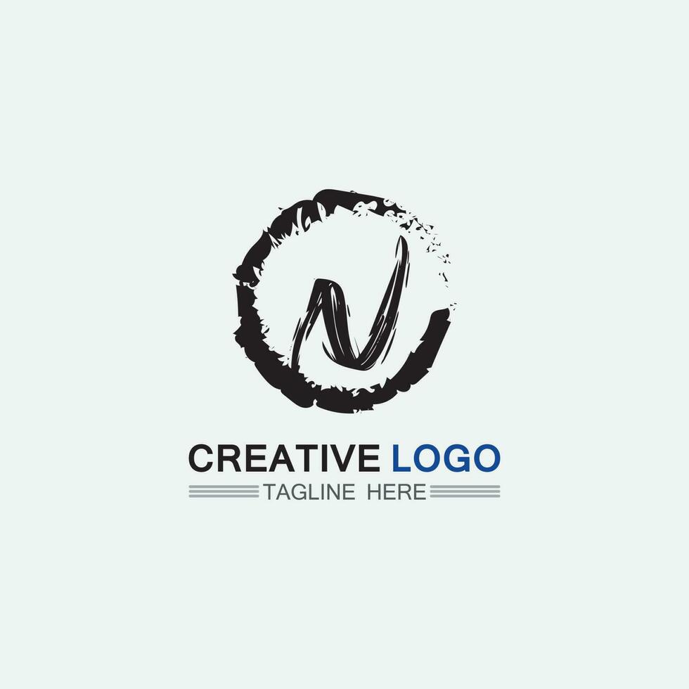 N logo font company logo business and letter initial N design vector and letter for logo