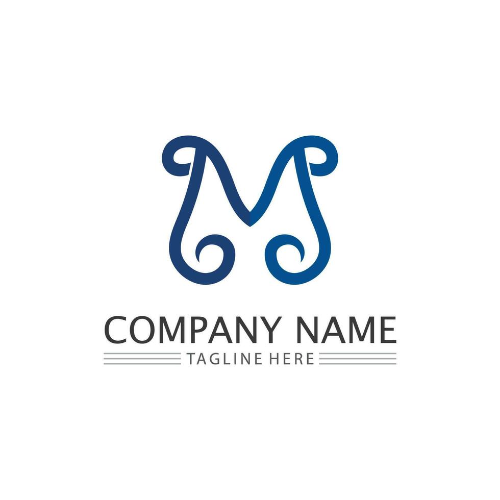 M Letter Logo Template vector