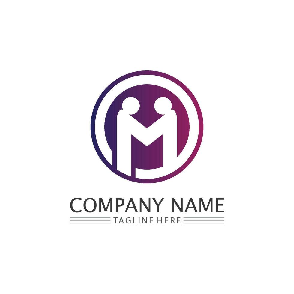 M Letter Logo Template vector