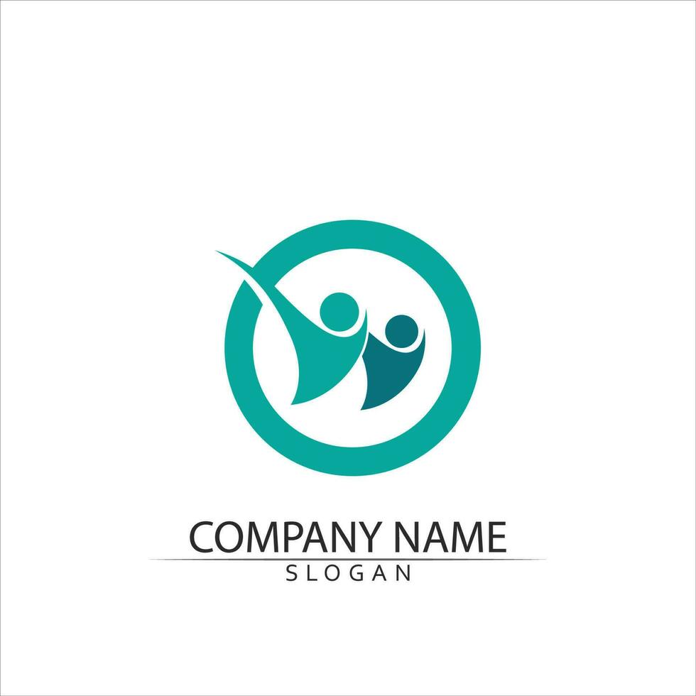 Human character logo sign vector