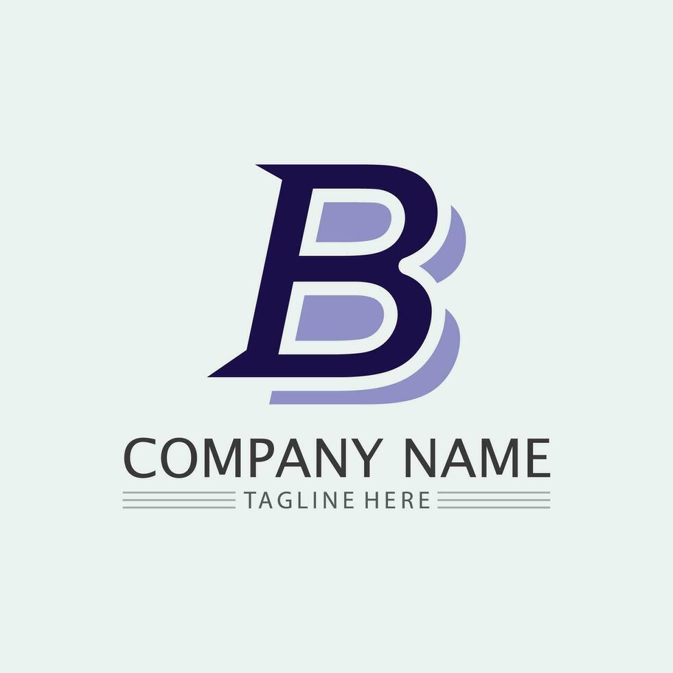 b font icon and  letter b logo vector. B logo symbol icon design template. vector