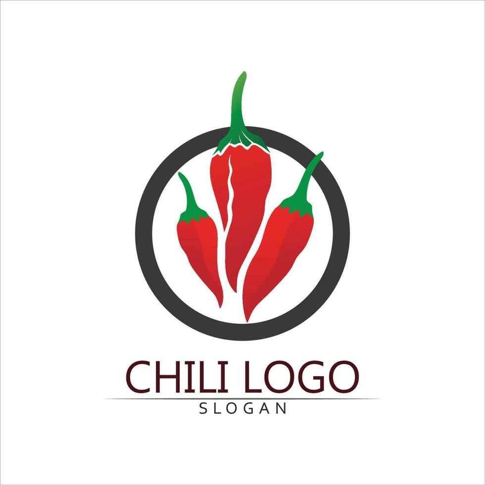 Red hot natural chili icon vector Illustration