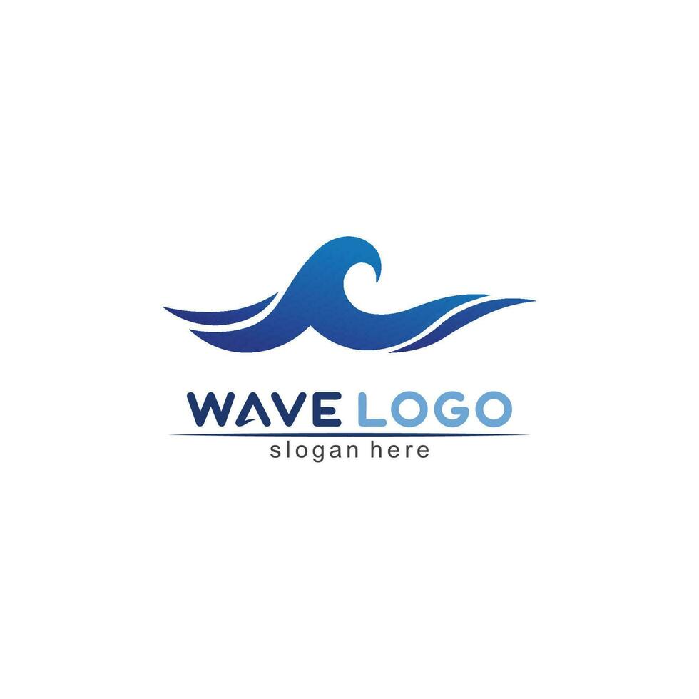 Water wave icon vector