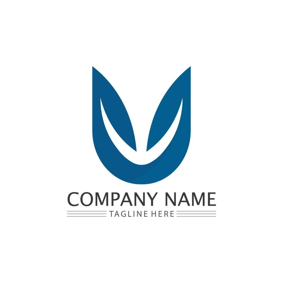 Initial letter U logo business and design icon vector