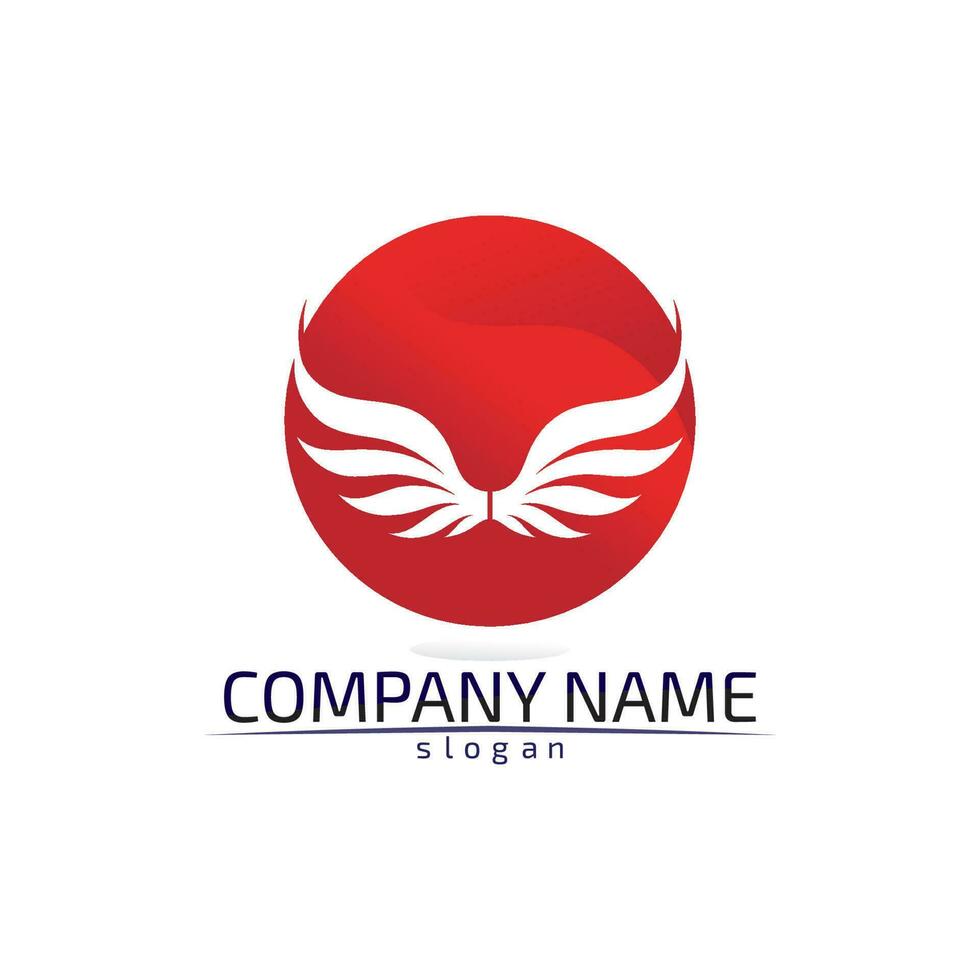 Falcon Wings Logo Template vector icon logo design app