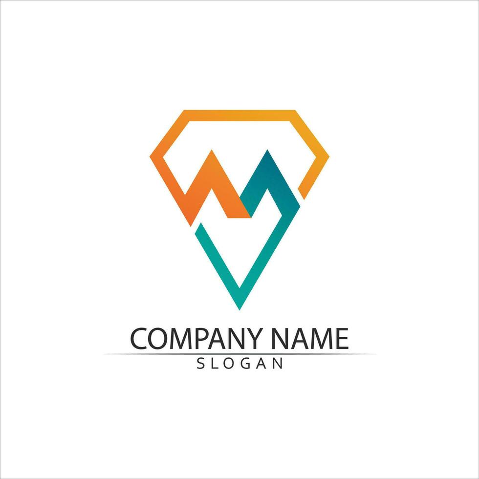 M Letter Logo Template vector