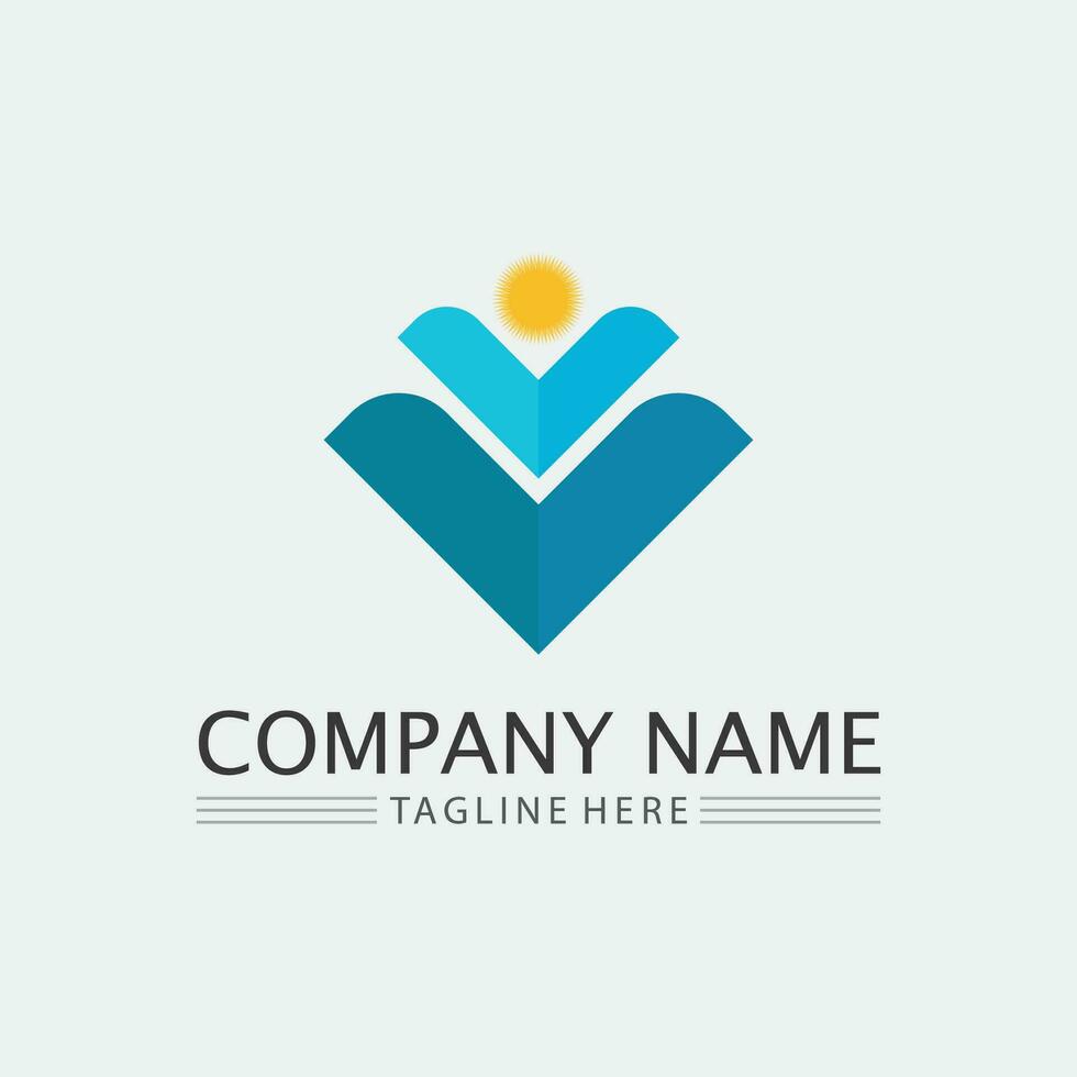 Business icon and logo design vector graphic