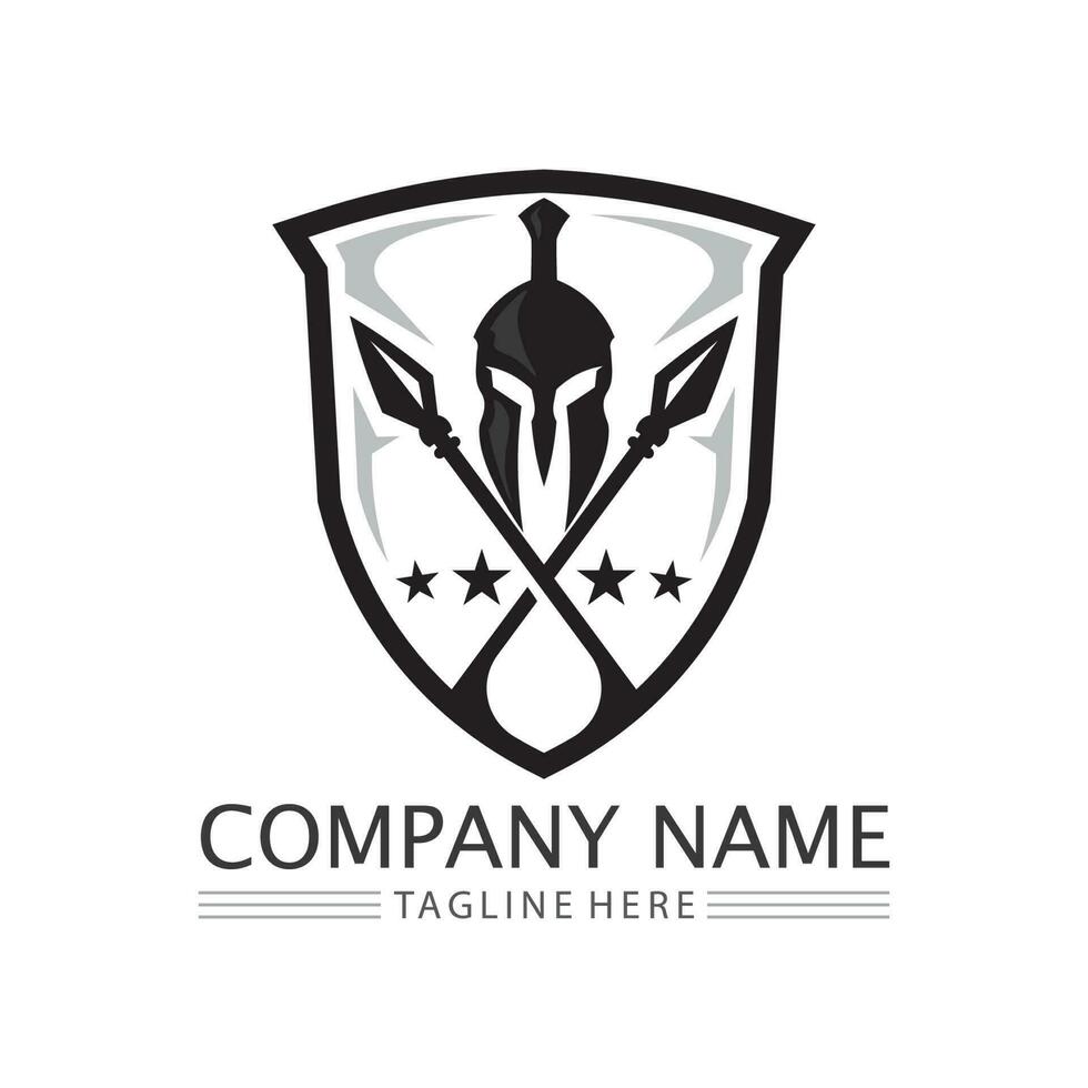 spartan and gladiator helmet logo icon designs vector