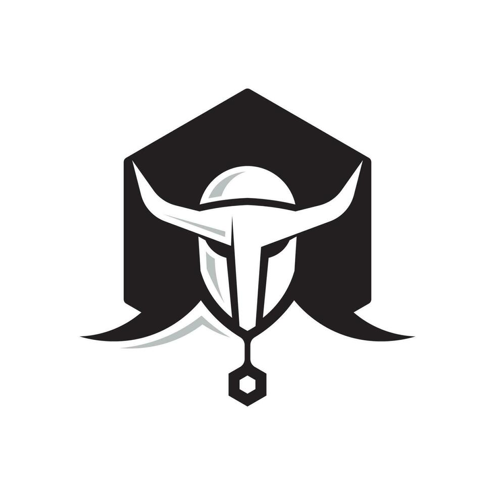 vector de diseño de icono de logotipo de casco espartano y gladiador