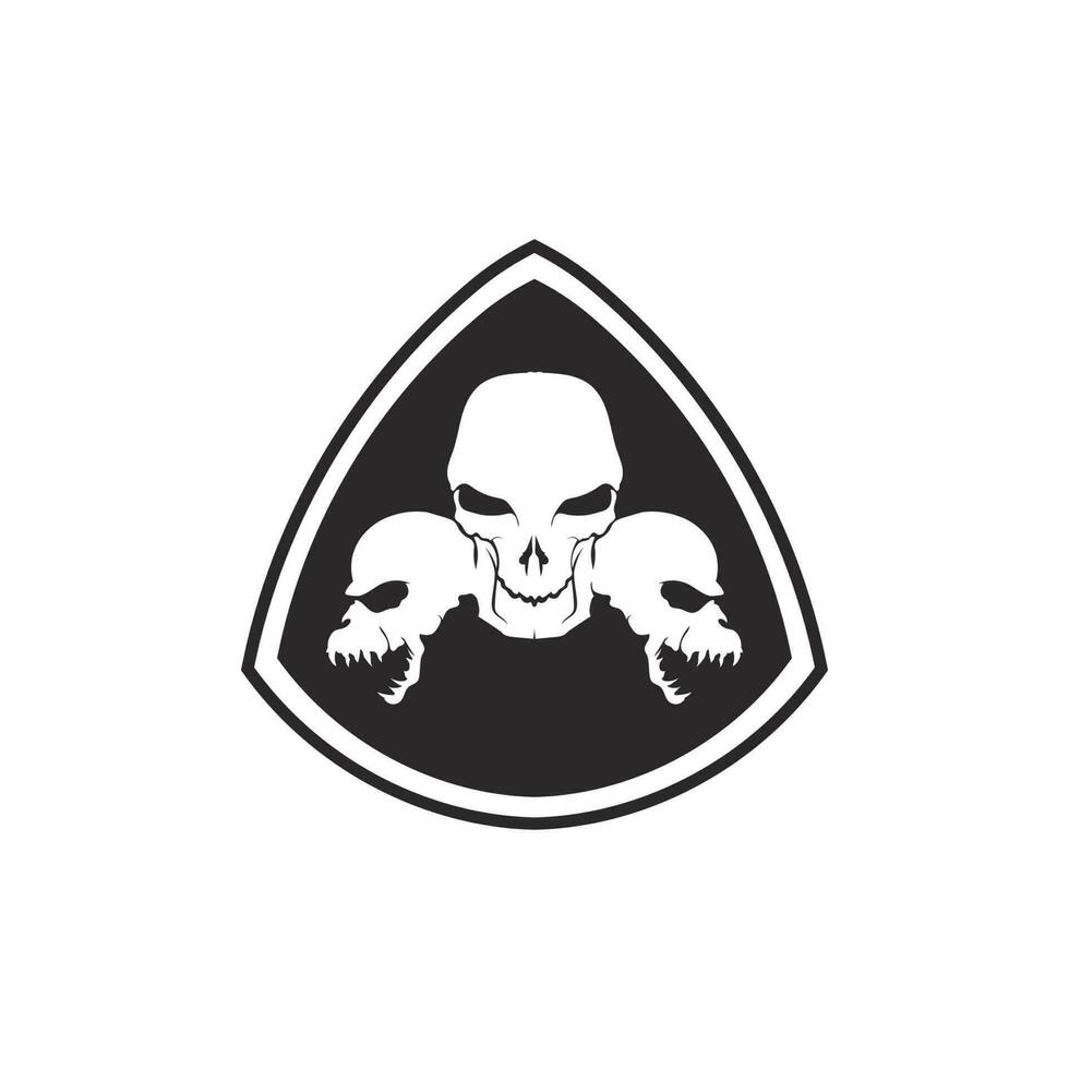 Crossbones death skull, danger or poison flat icon for apps and websites vector