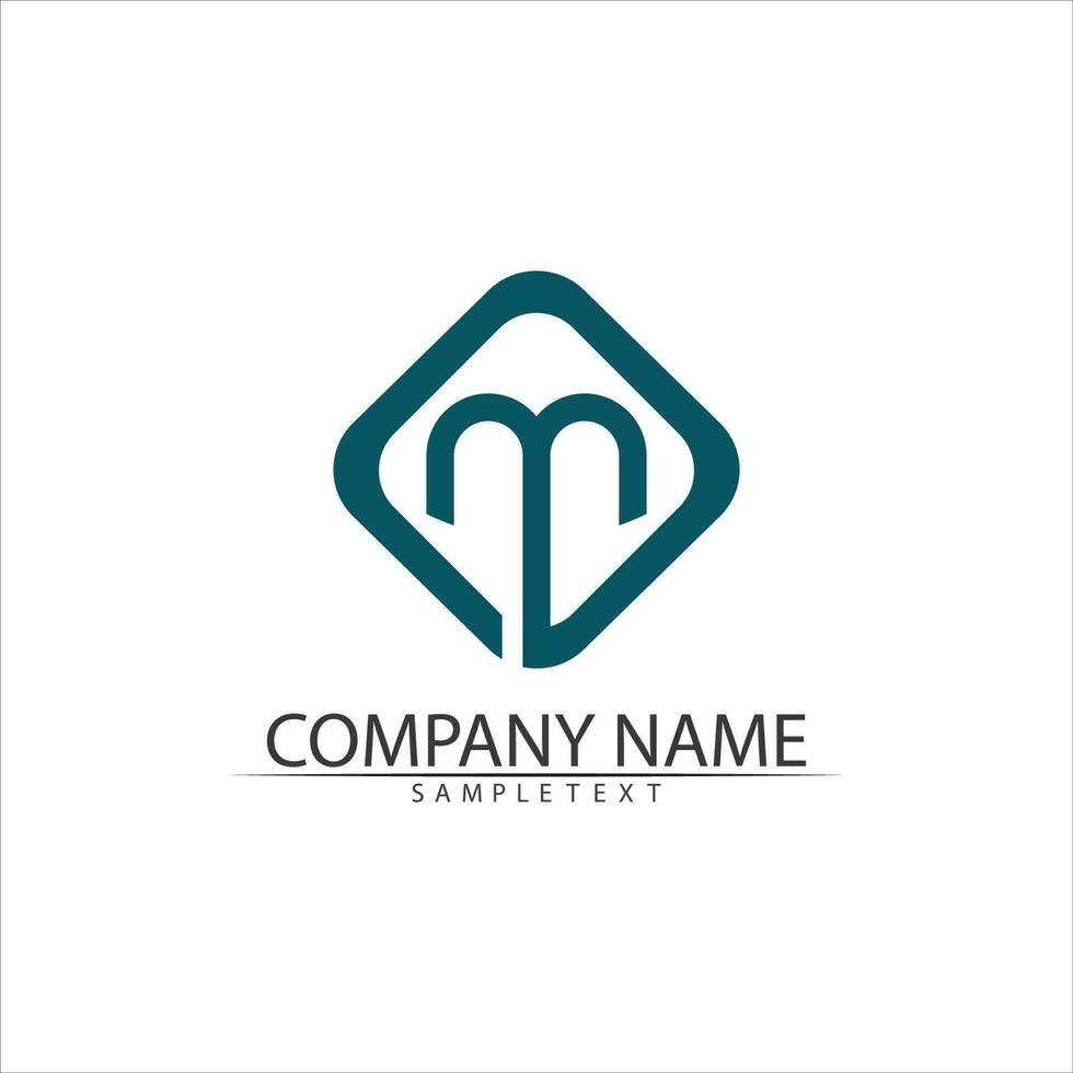 M Letter Logo Template vector