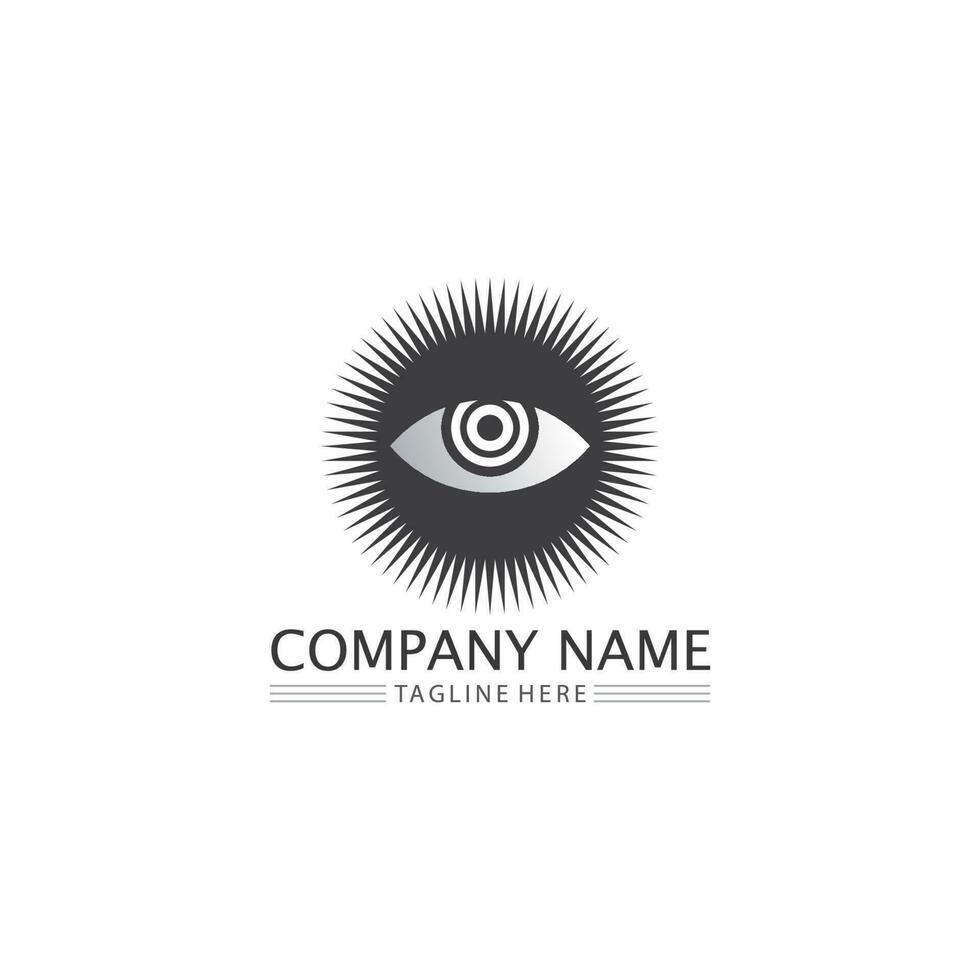 eye icon and vision design logo isolated sign symbol vector Intuition and spirituality