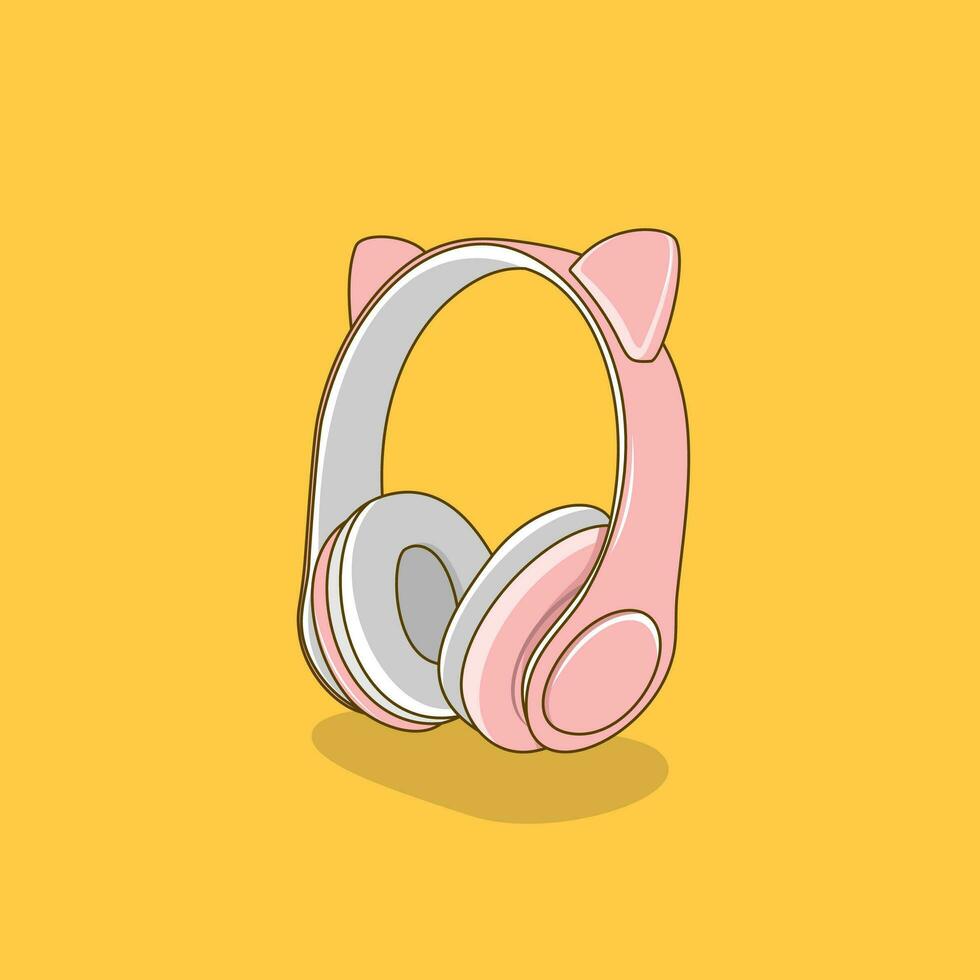 Vector illustration of wireless headphones