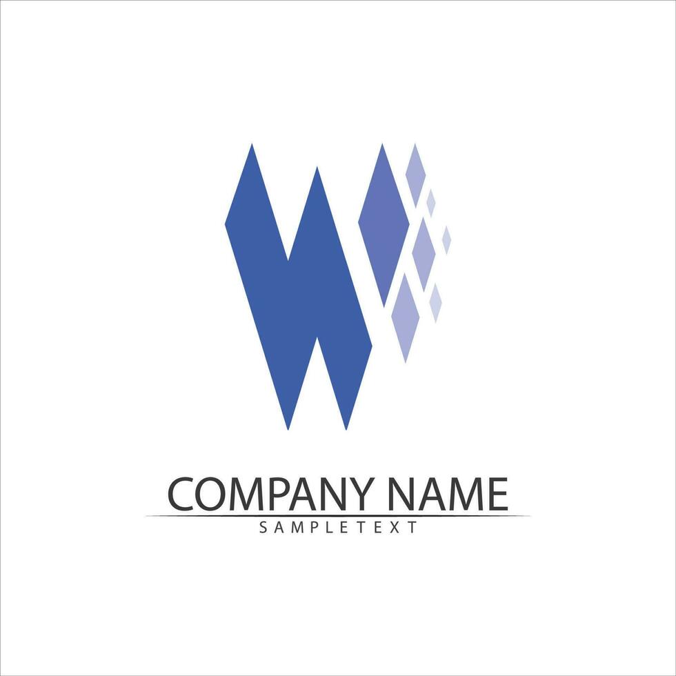 W Letter Logo Template vector