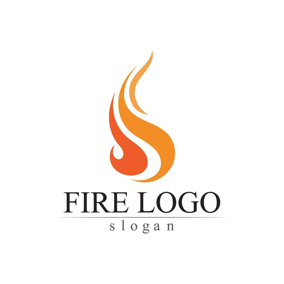 fuego, llama, naturaleza, logotipo, y, símbolos, iconos, plantilla, vector