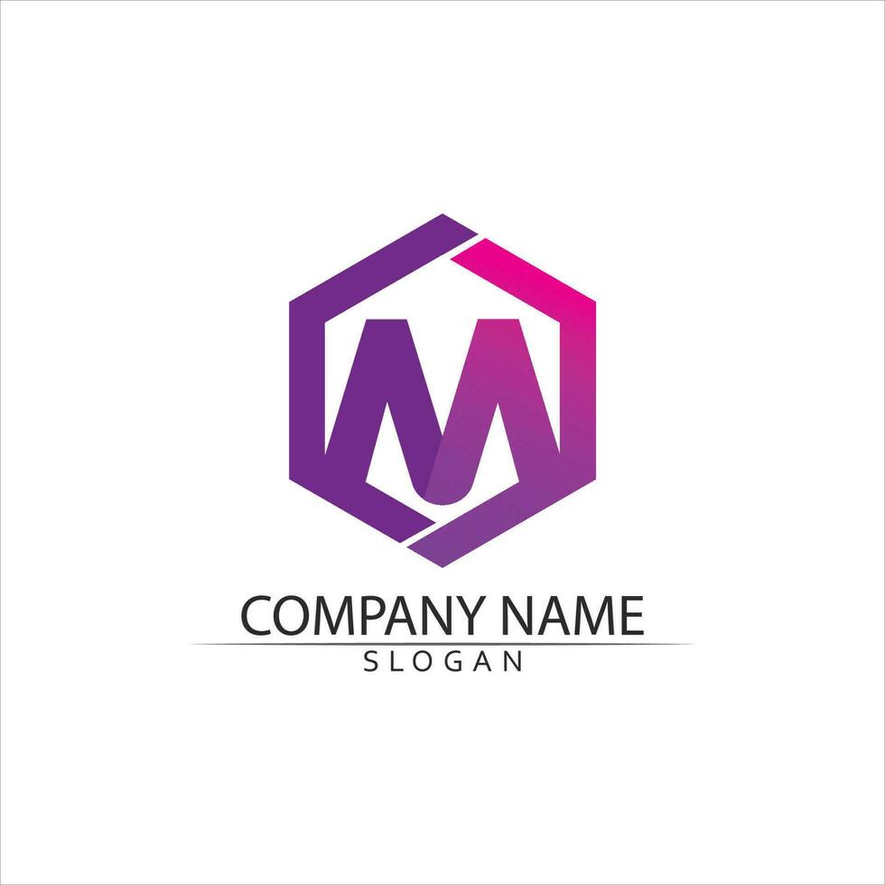 M Letter Logo Template vector