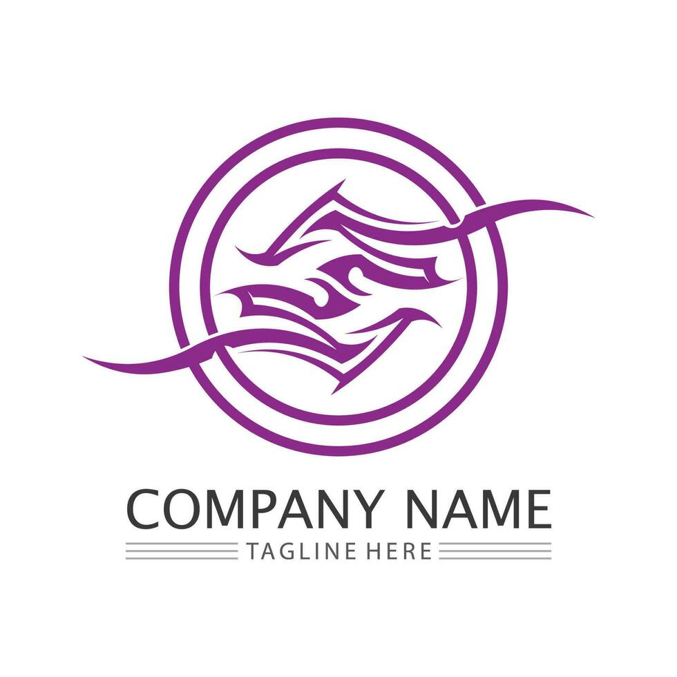 black tribal vector logo design icon and sign tribal