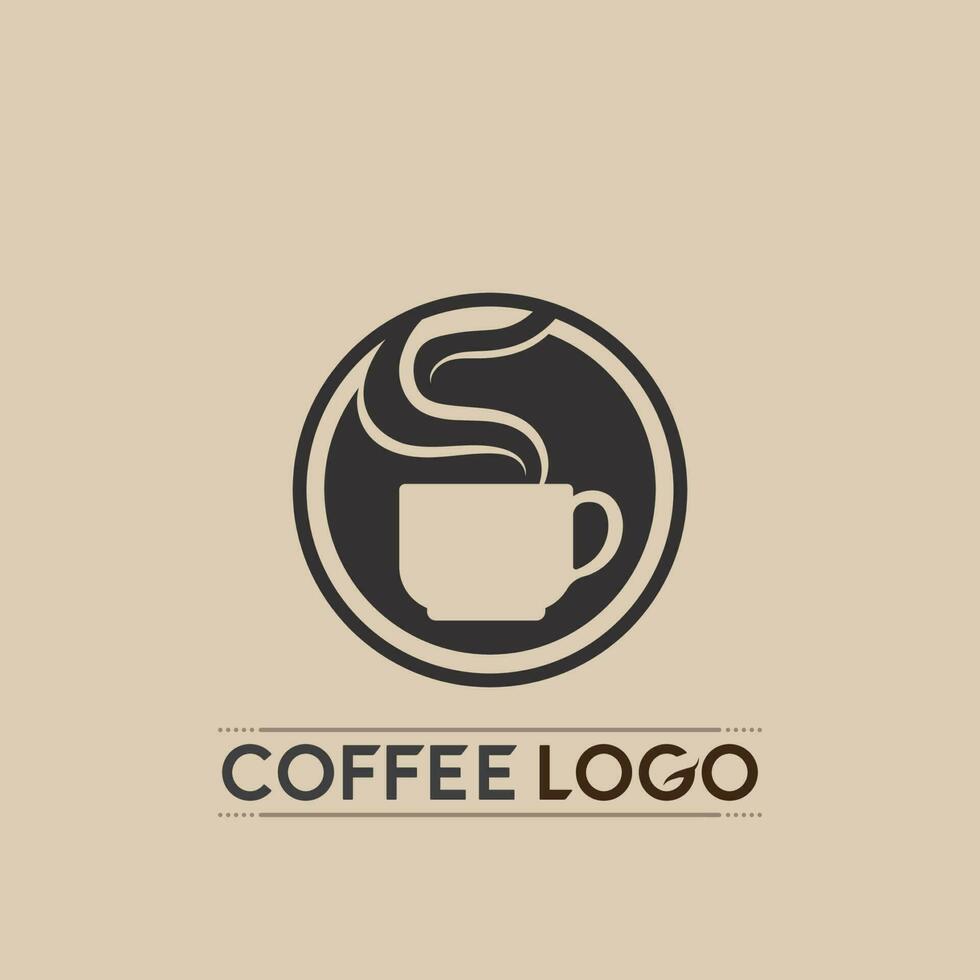 plantilla de logotipo de taza de café vector