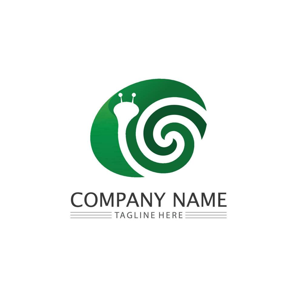 snail logo template vector icon illustration design