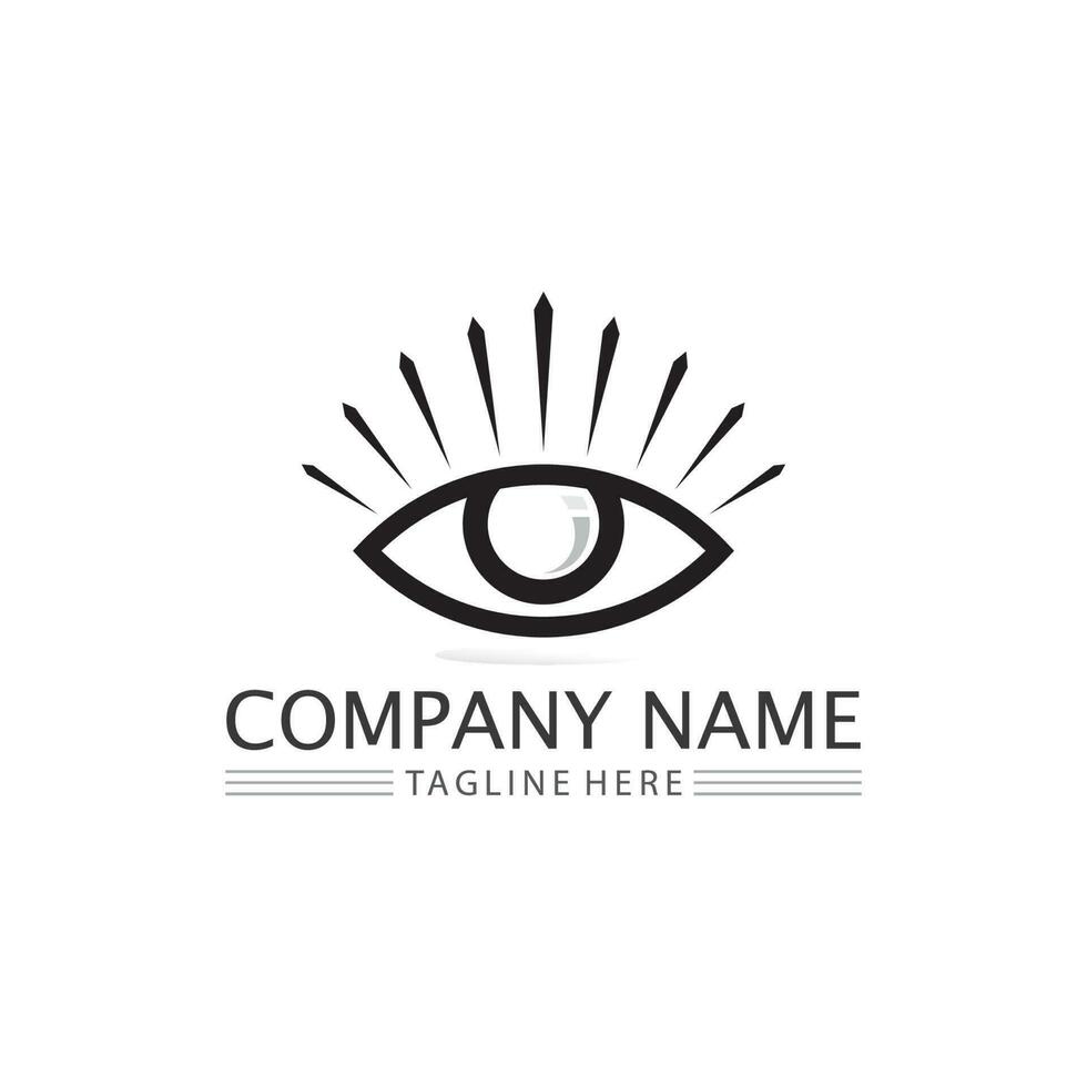 eye icon and vision design logo isolated sign symbol vector Intuition and spirituality