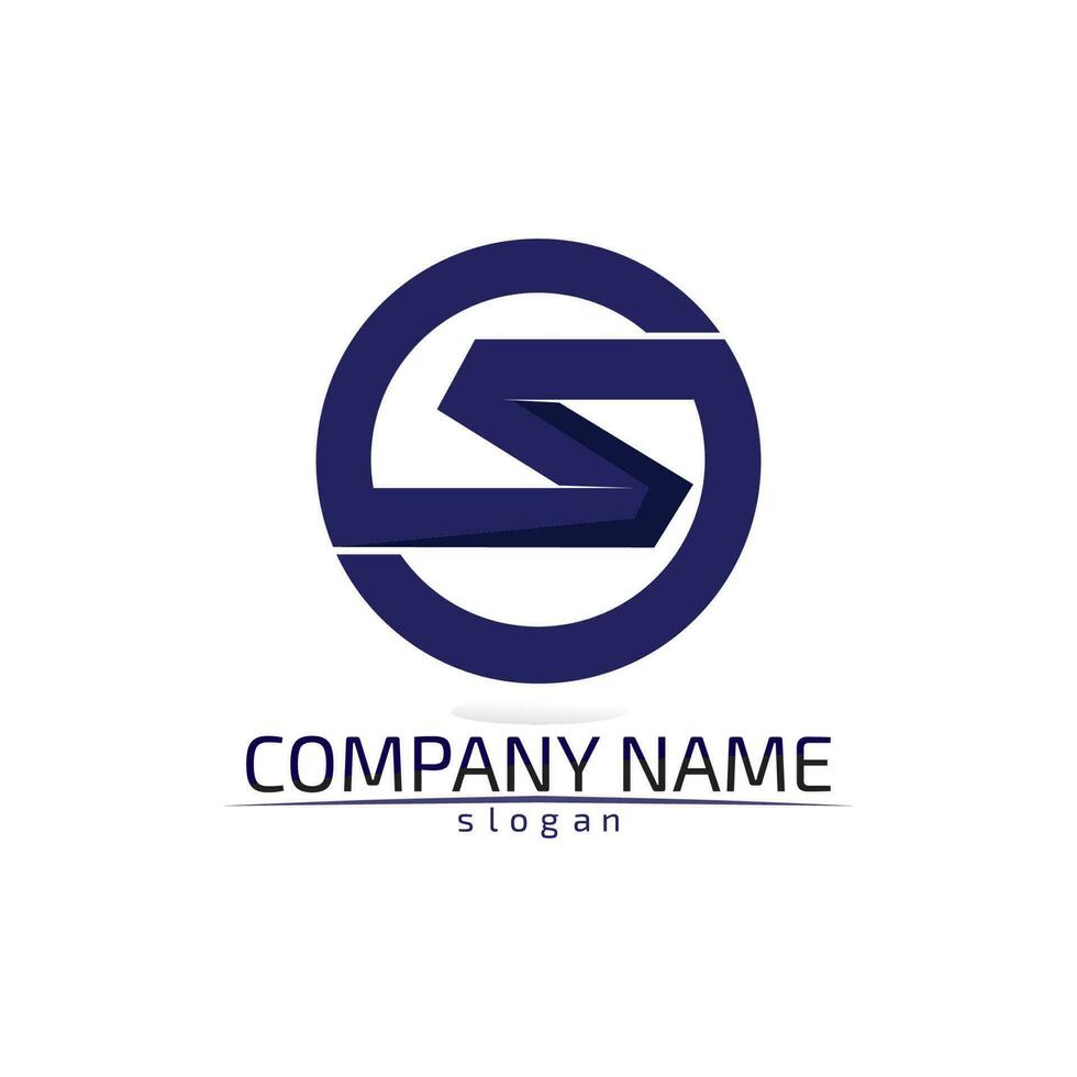 diseño de vector de diseño de logotipo de letra s corporativa empresarial