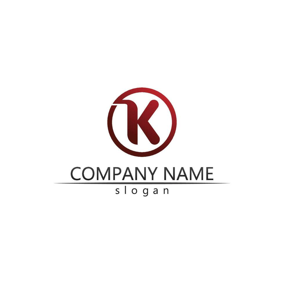 K logo design K letter font Concept Business logo vector and design initial company