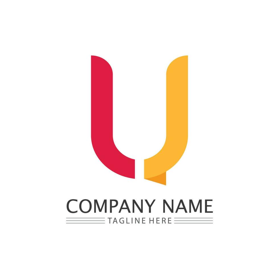 Initial letter U logo business and design icon vector