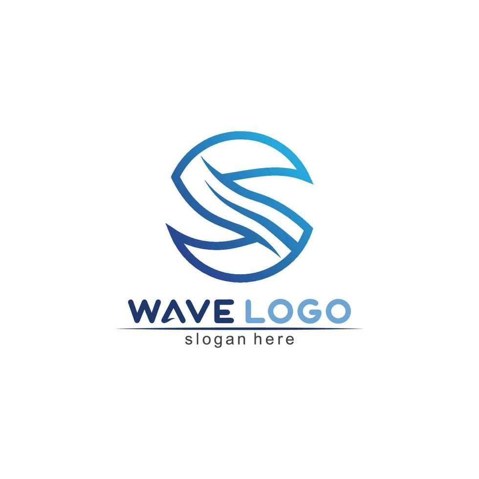 Water wave icon vector