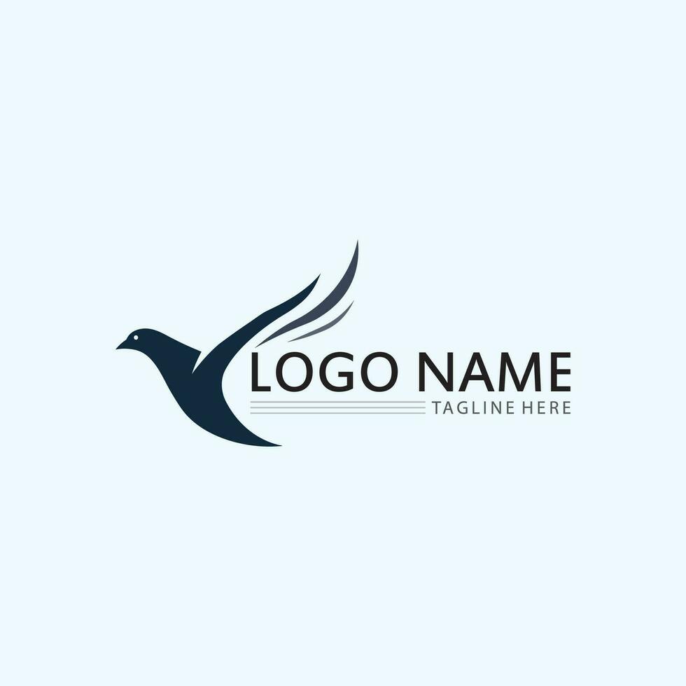 Bird wing Dove icon Template vector illustration