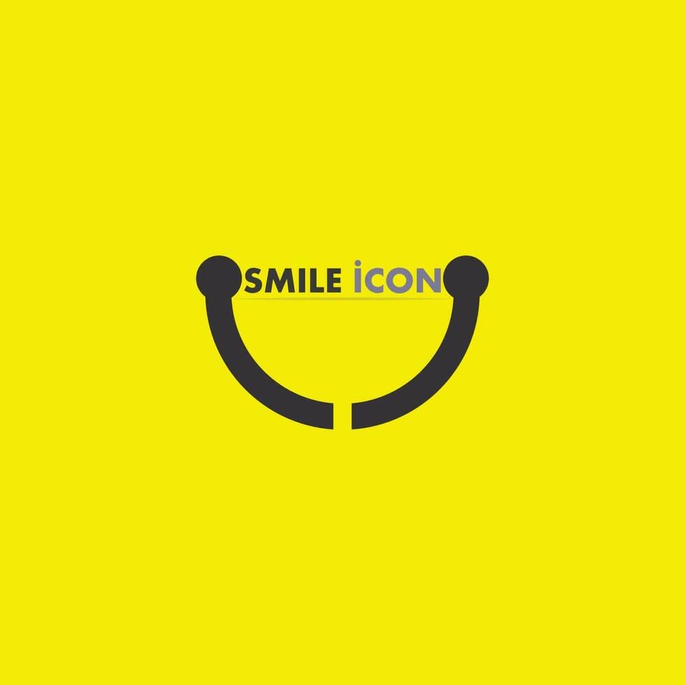 icono de sonrisa, sonrisa, diseño de logotipo vectorial, emoticonos felices, diseño divertido y felicidad de emoji vectorial vector