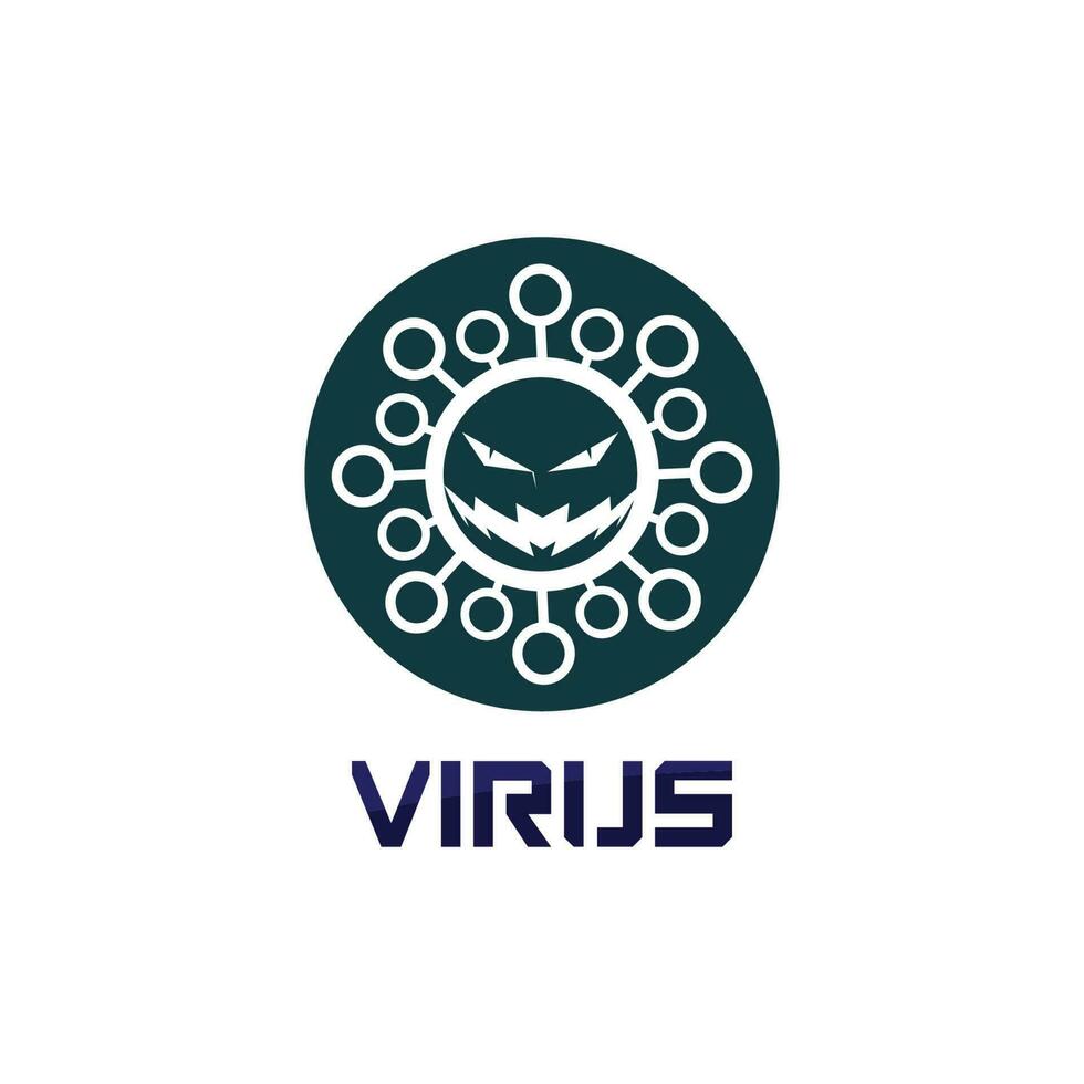 virus corona virus vector and mask design logo viral vector and design icon symbol