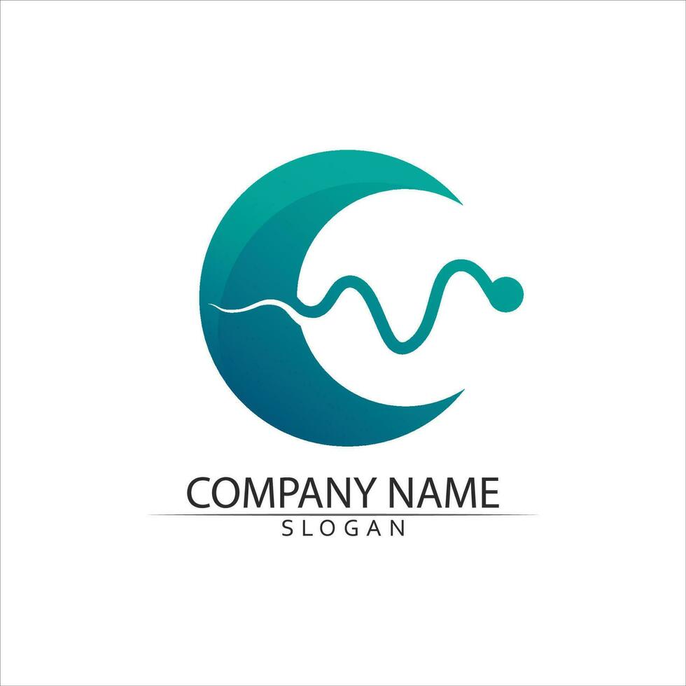 wave line music and sound vector equalizer logo