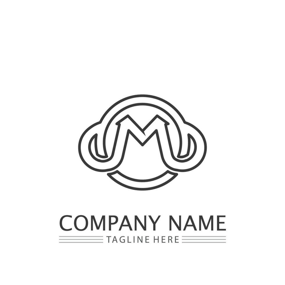 M Letter Logo Template vector