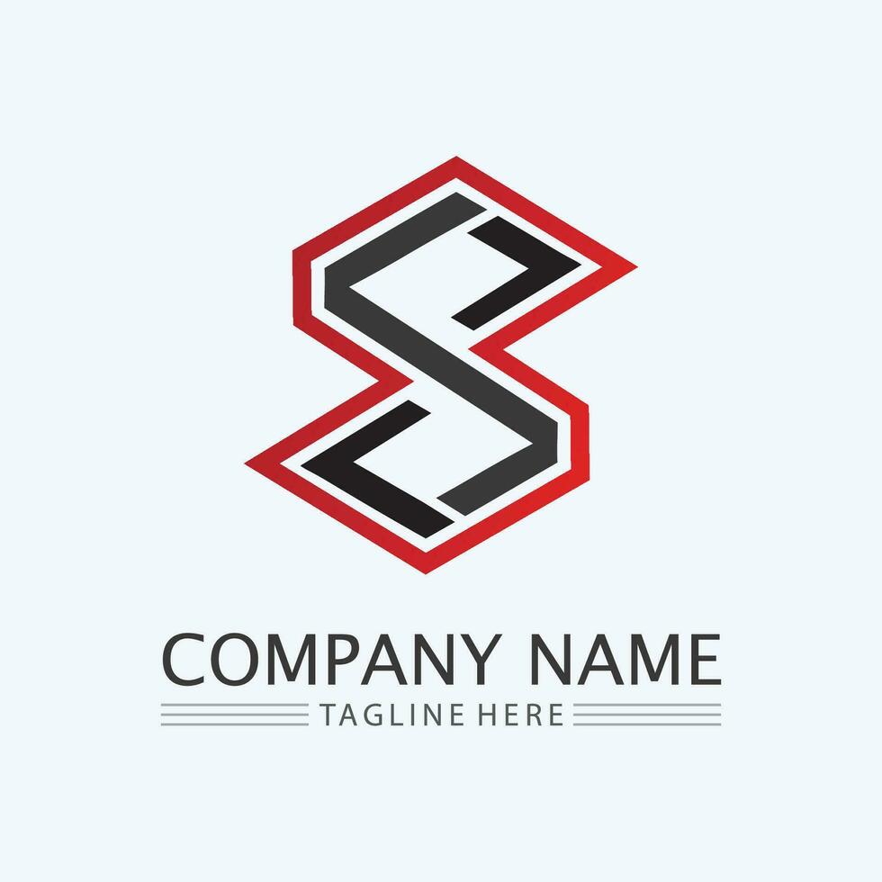 Business corporate letter S logo design vector. vector