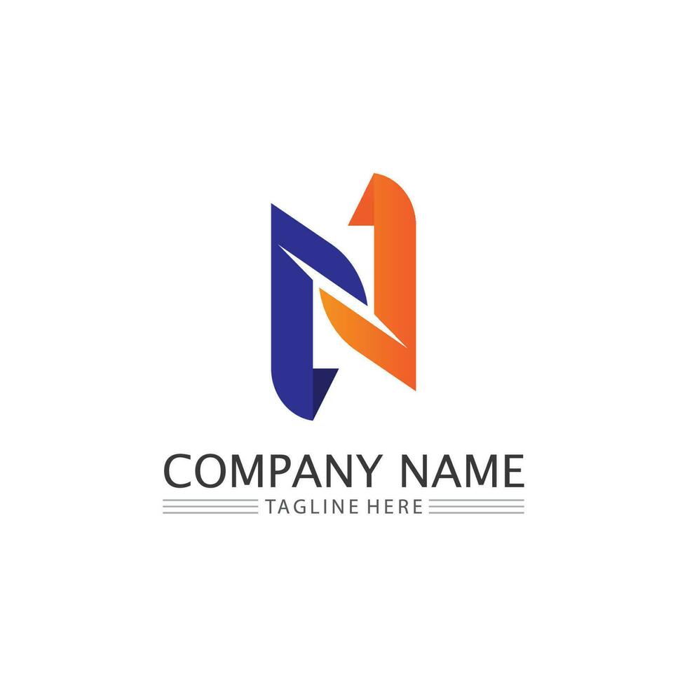 N Letter Logo Template vector