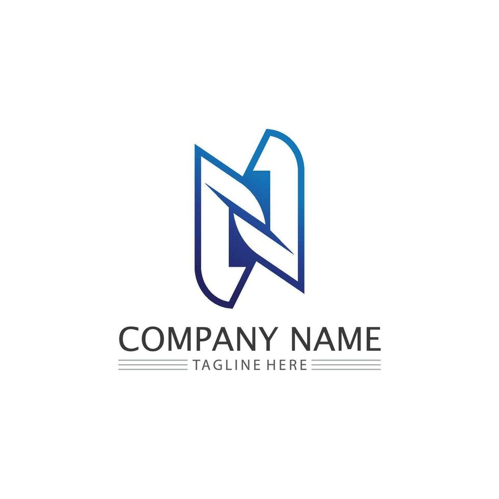 N Letter Logo Template vector
