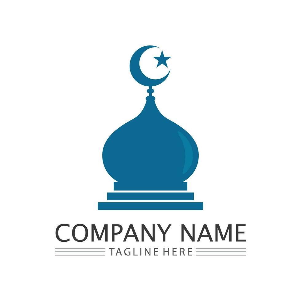 islamic icon and ramadhan logo design vector graphic sign