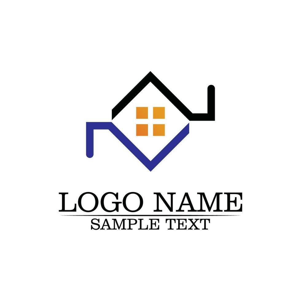 Real estate and home buildings logo icons template vector