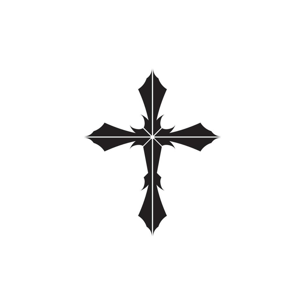 Cross and christ logo and vector